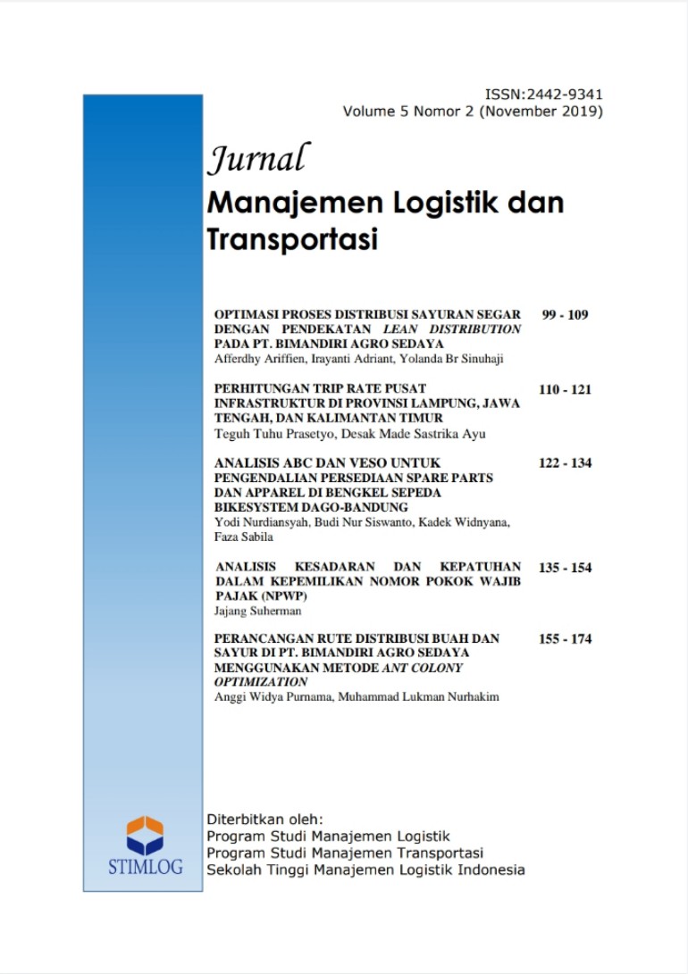 					View Vol. 5 No. 2 (2019): JURNAL MANAJEMEN LOGISTIK DAN TRANSPORTASI
				